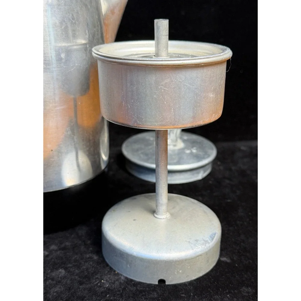 Vintage Aluminum Electric Coffee Percolator: 120V 400W, Mid Century, WORKS